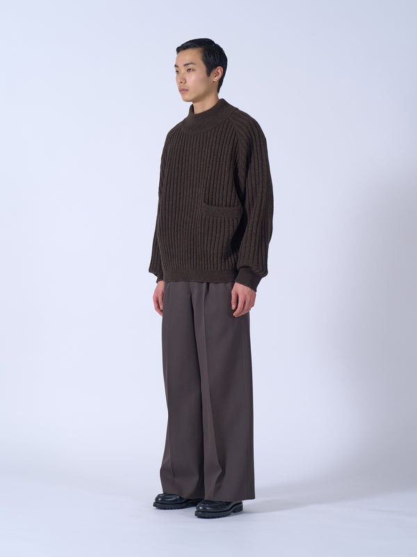 Wide Rib Highneck Sweater