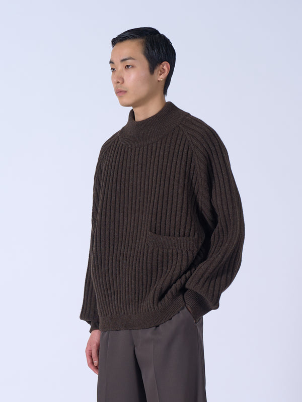 Wide Rib Highneck Sweater