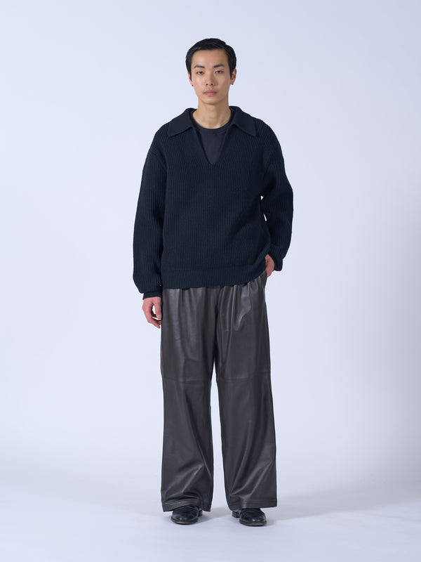 Sheep Leather Easy Pants