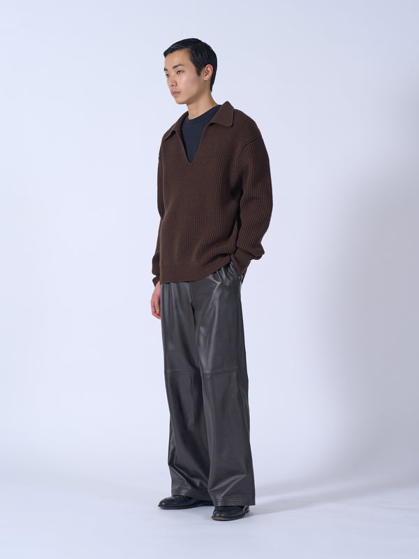 Wool Rib Skipper Sweater