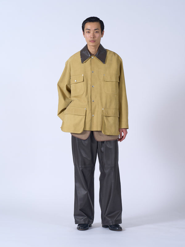 Nuback Leather Coverall Jacket