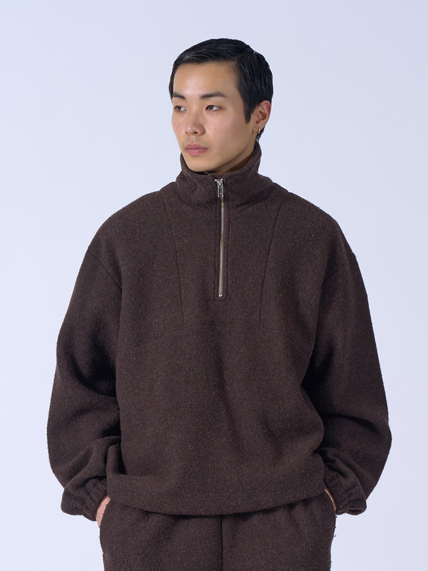Wool Fleece Half Zip Pullover