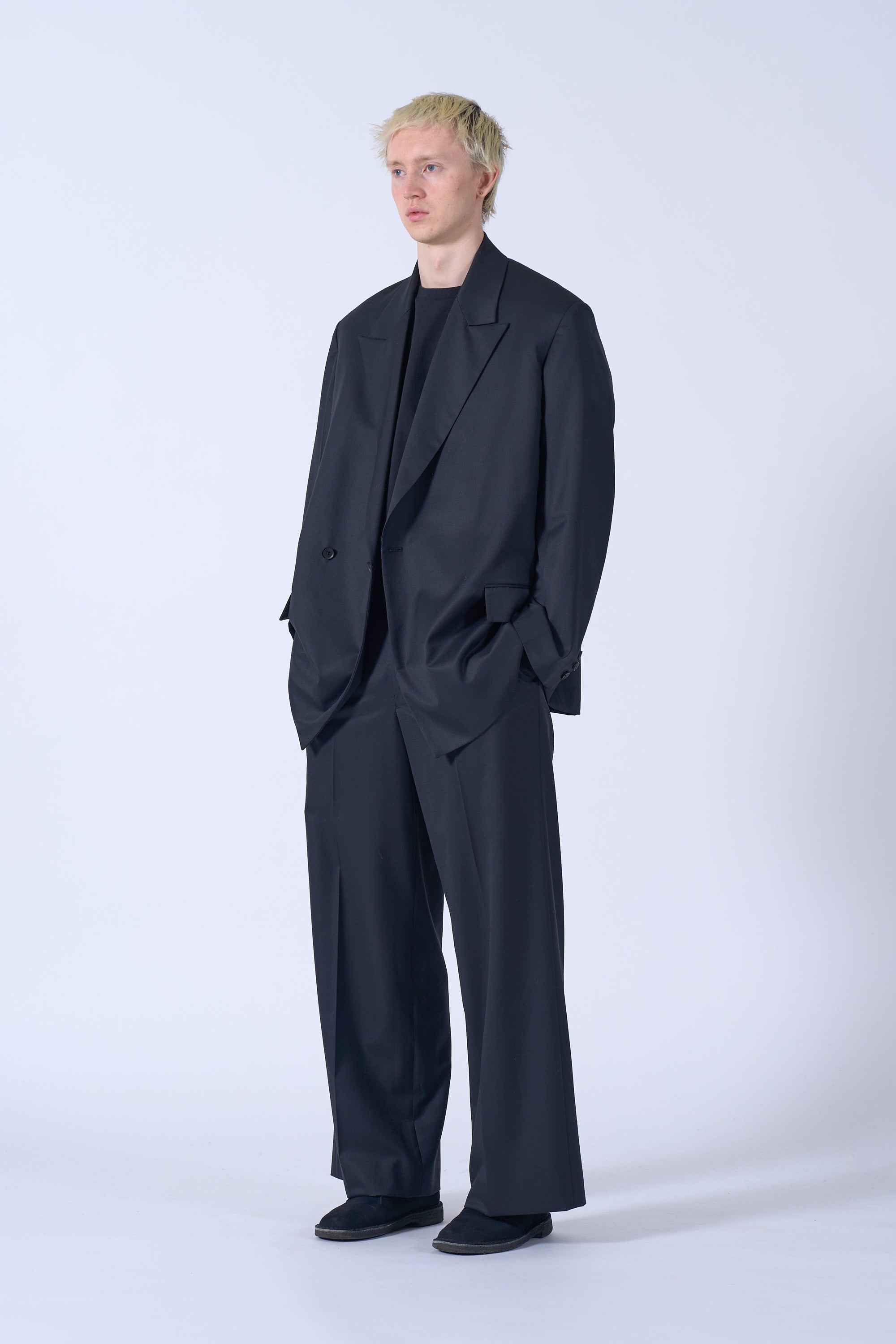 Wool Gabardine Double Breasted Jacket