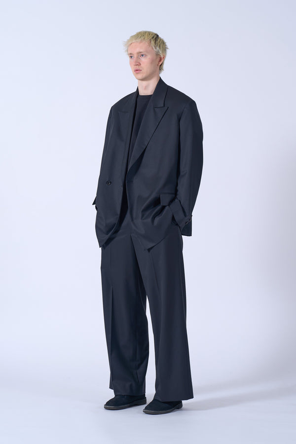 Wool Gabardine Double Breasted Jacket