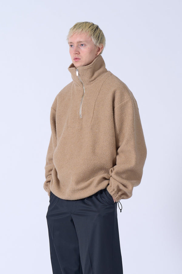 Wool Fleece Half Zip Pullover