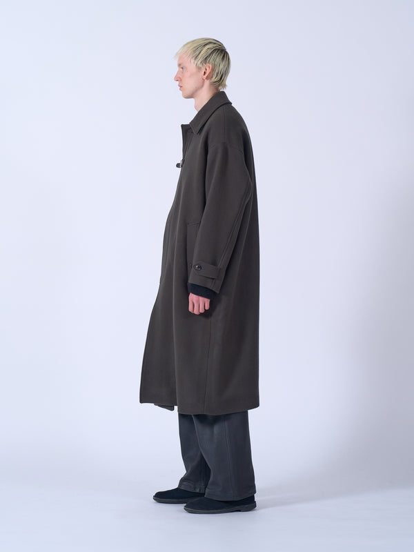 Wool Melton Big Balmacaan Coat