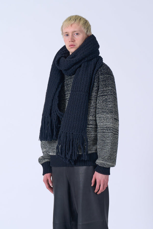 Baby Alpaca Big Waffle Long Stole