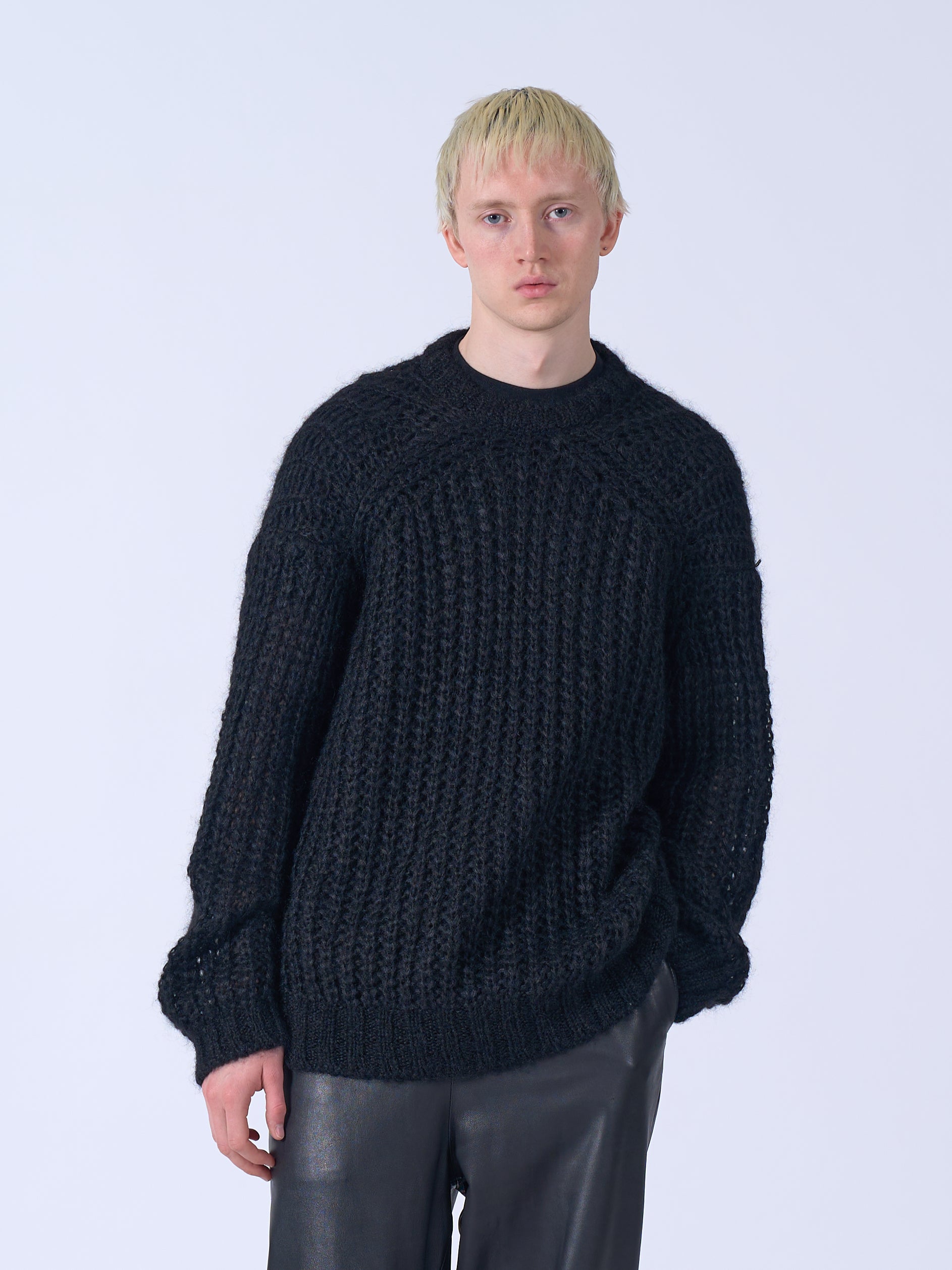 Mohair Silk Big Rib Crewneck
