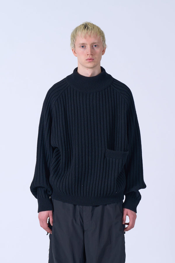 Wide Rib Highneck Sweater
