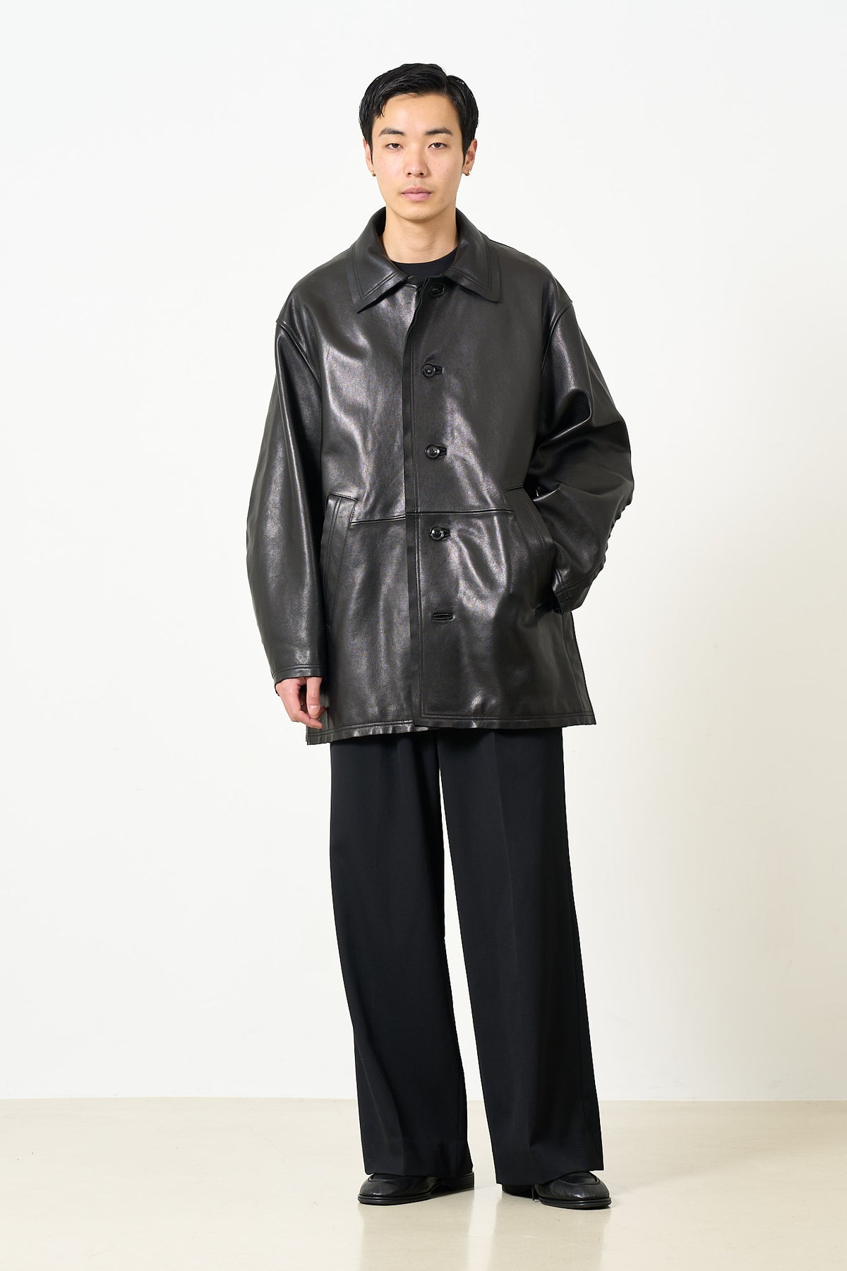 Sheep Leather Cut Off Car Coat