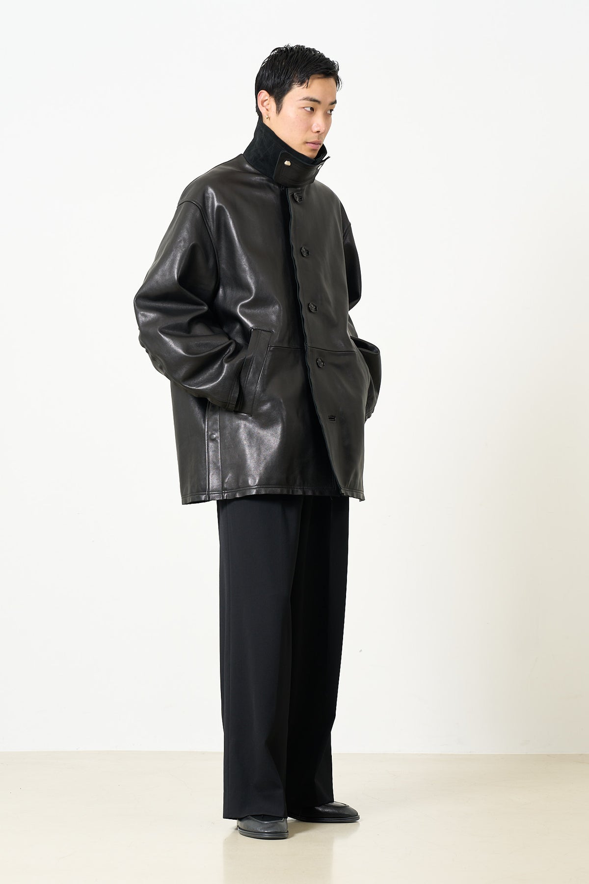 Sheep Leather Cut Off Car Coat