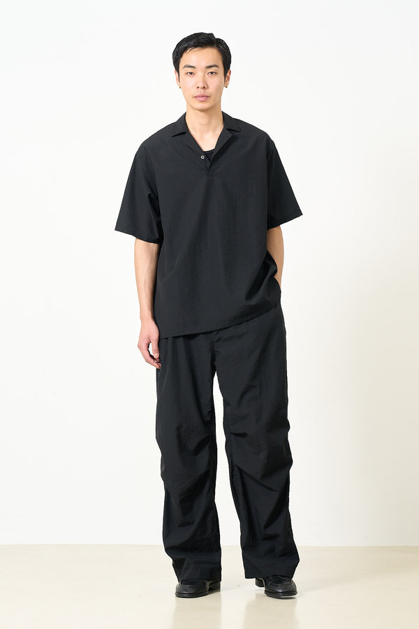 Exclusive Wool Nylon Poplin Skipper Polo Shirt