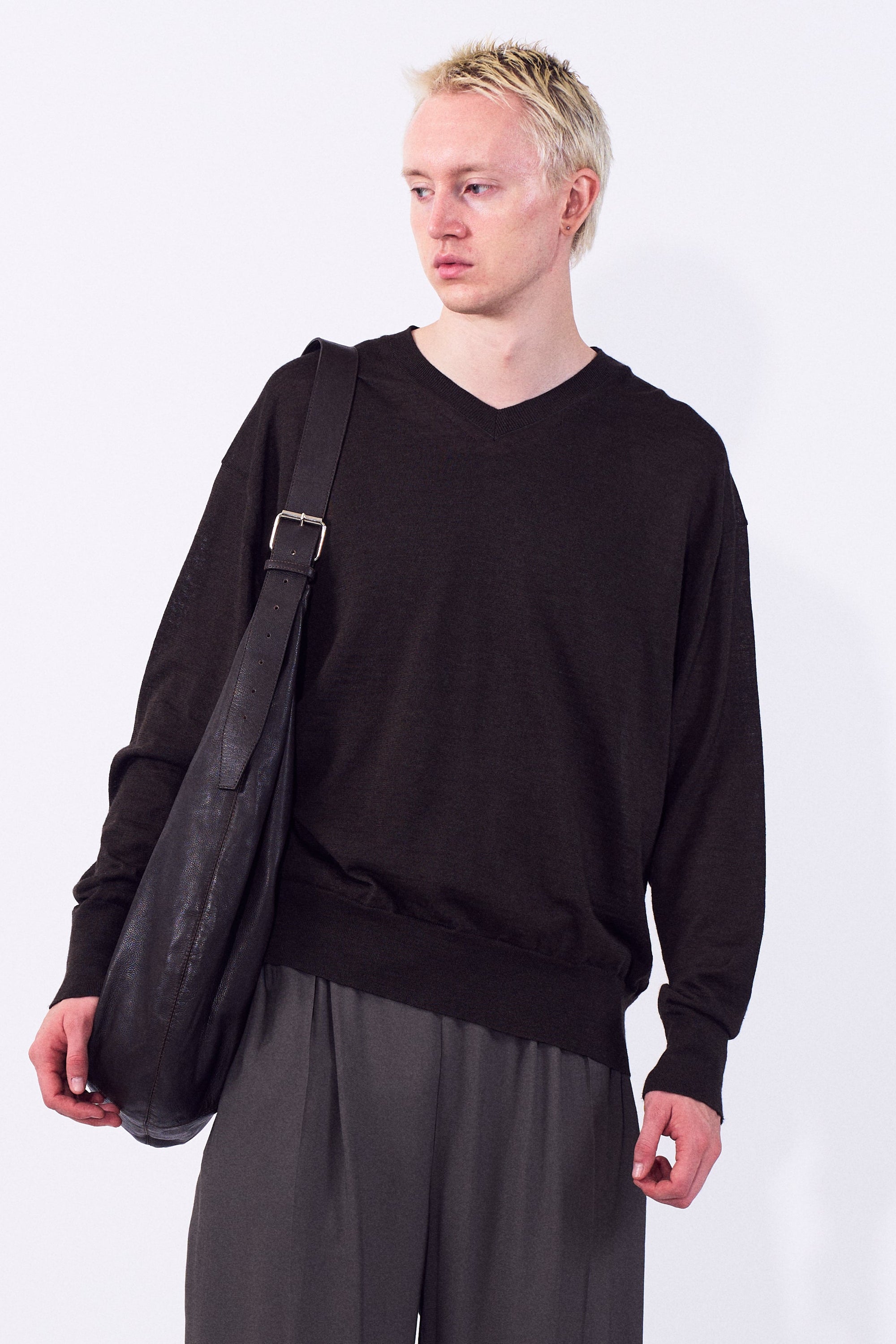 Carf Leather Circle Bag