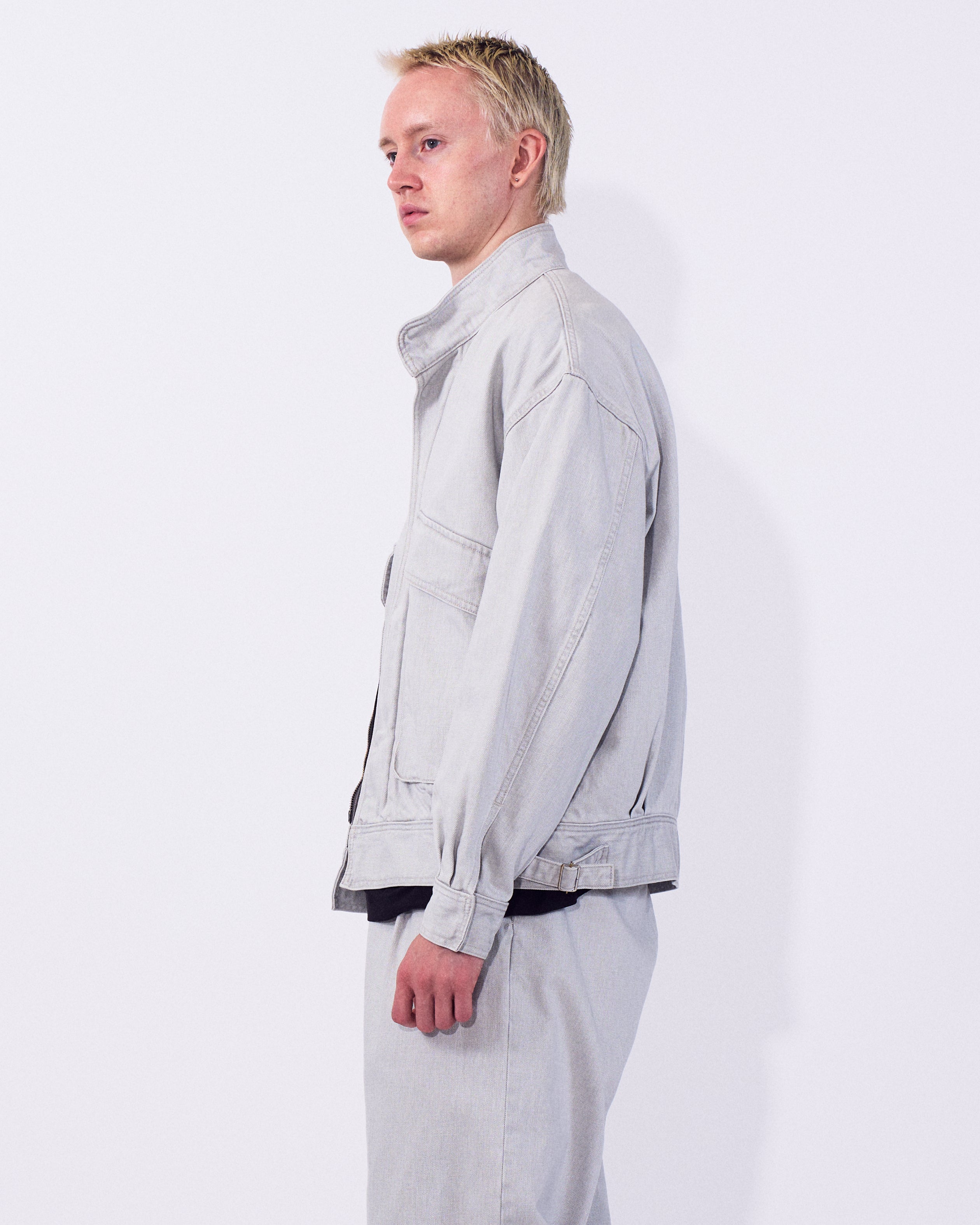 Cotton Denim Stand Collar Blouson | YOKE Official Website Cotton Denim Stand Collar Blouson | YOKE Official Website