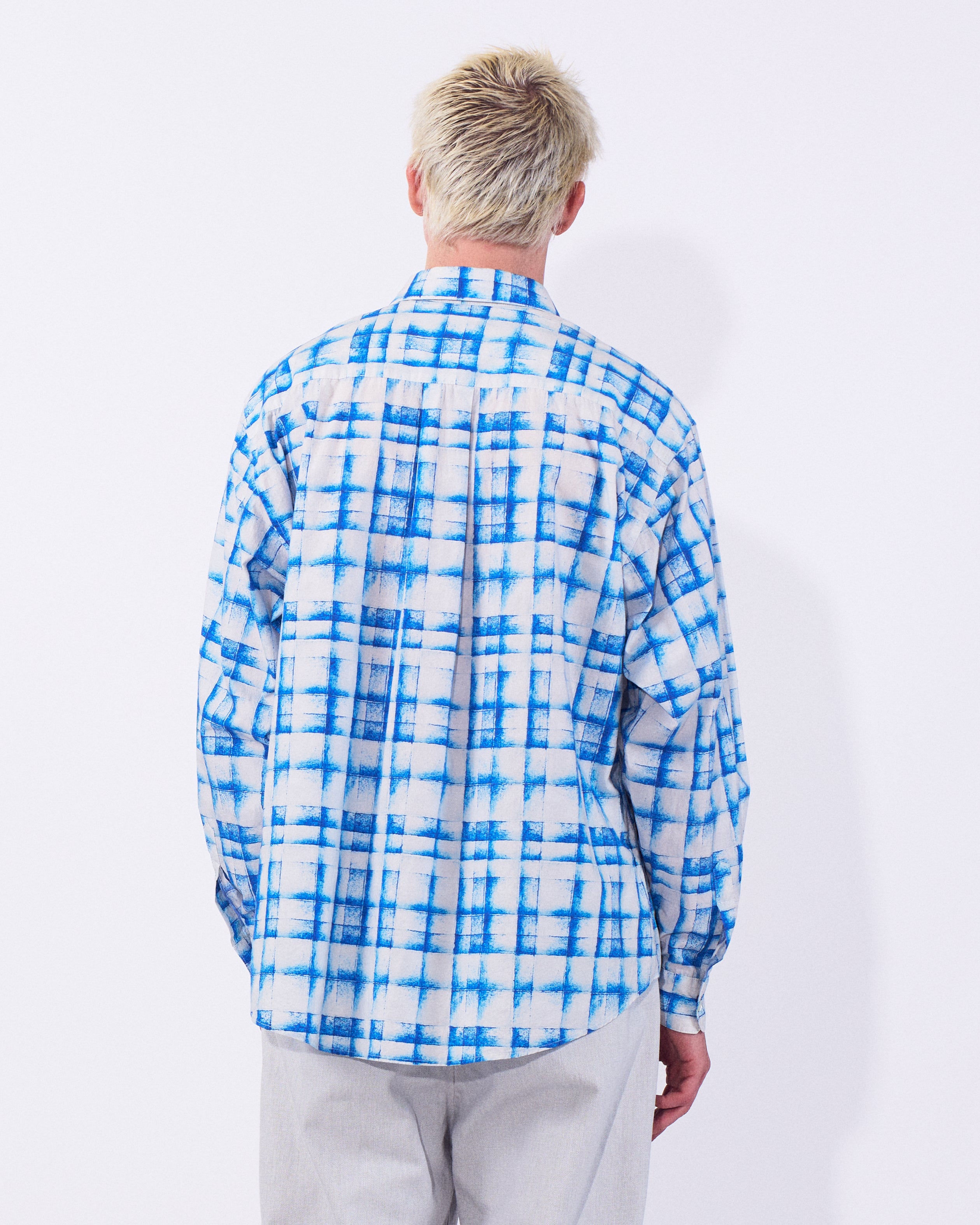 Plaid Cotton Typewriter Loose Fit Shirt | YOKE Official Website