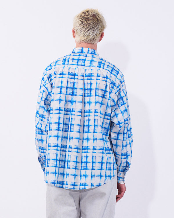 Plaid Cotton Typewriter Loose Fit Shirt