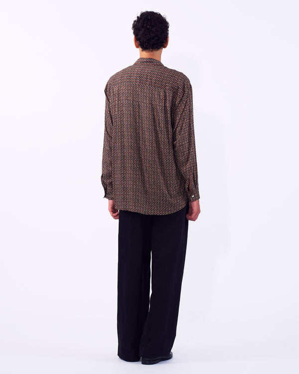 Vintage Pattern Printed Rayon Shirt