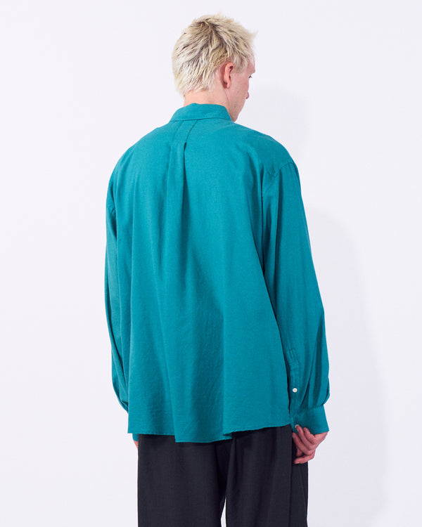 Cotton Silk Twill Garment-dyed Loosed Shirt