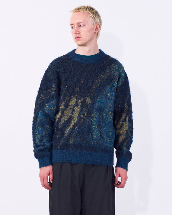 Abstract Jaquard Mohair Sweater