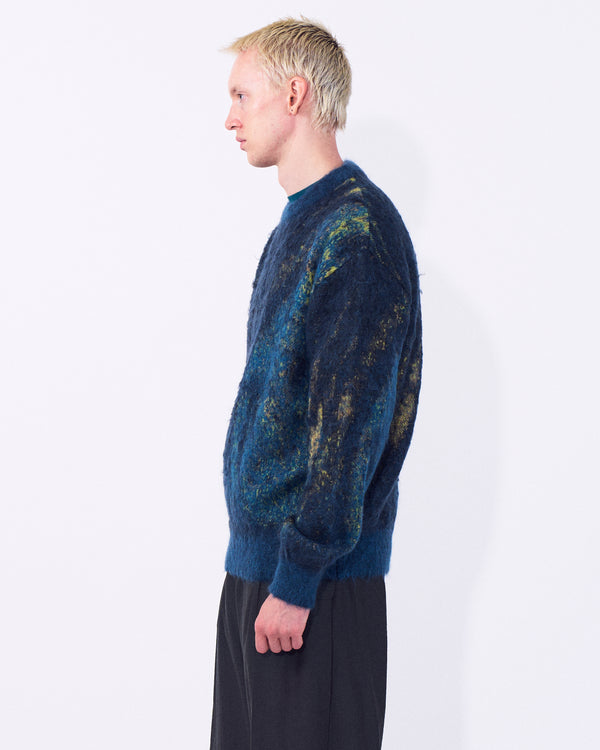 Abstract Jaquard Mohair Sweater