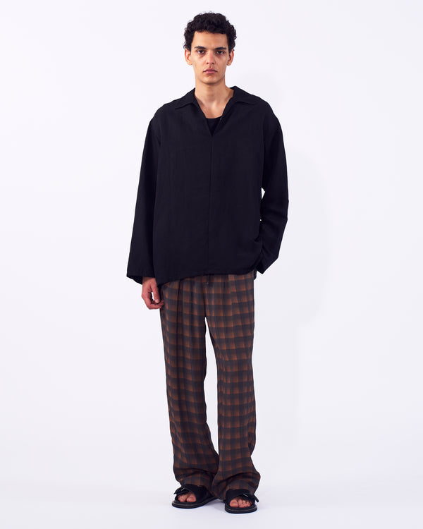 Linen Silk Kersey Skipper Shirt