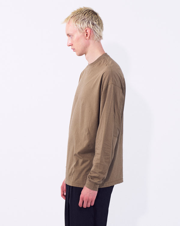 Suvin Cotton Yoke T-Shirt Long Sleeves