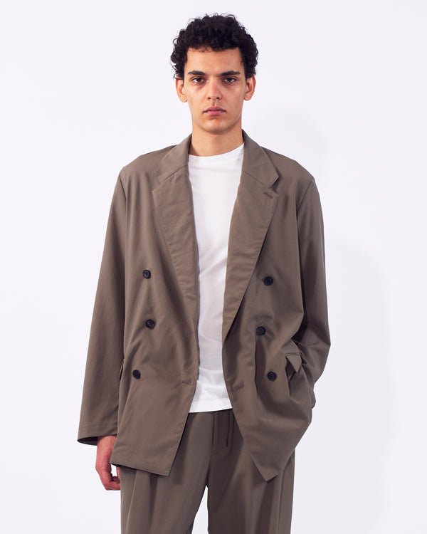Wool Washer Tropical Double Breasted Jacket
