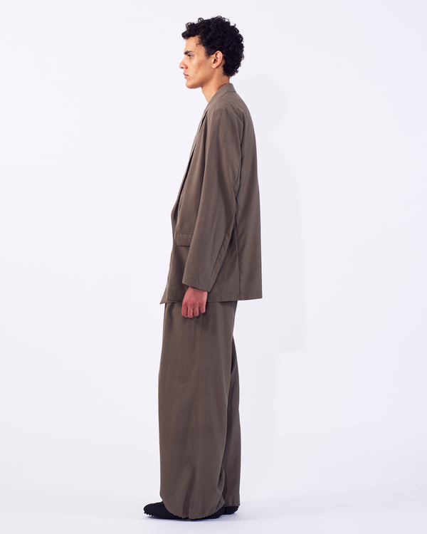 Wool Washer Tropical Double Breasted Jacket