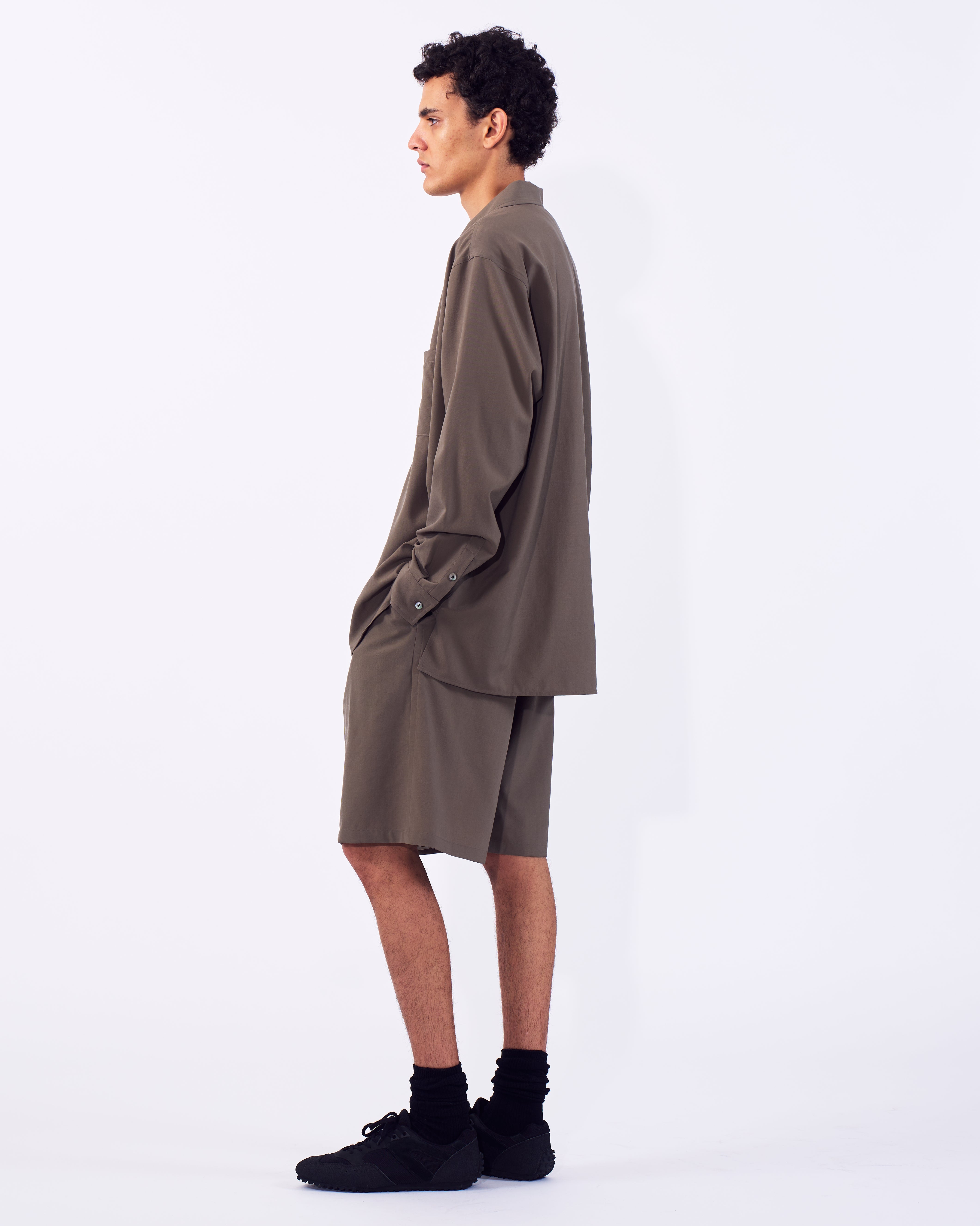 Wool Washer Tropical Zip Shirt | YOKE Official Website