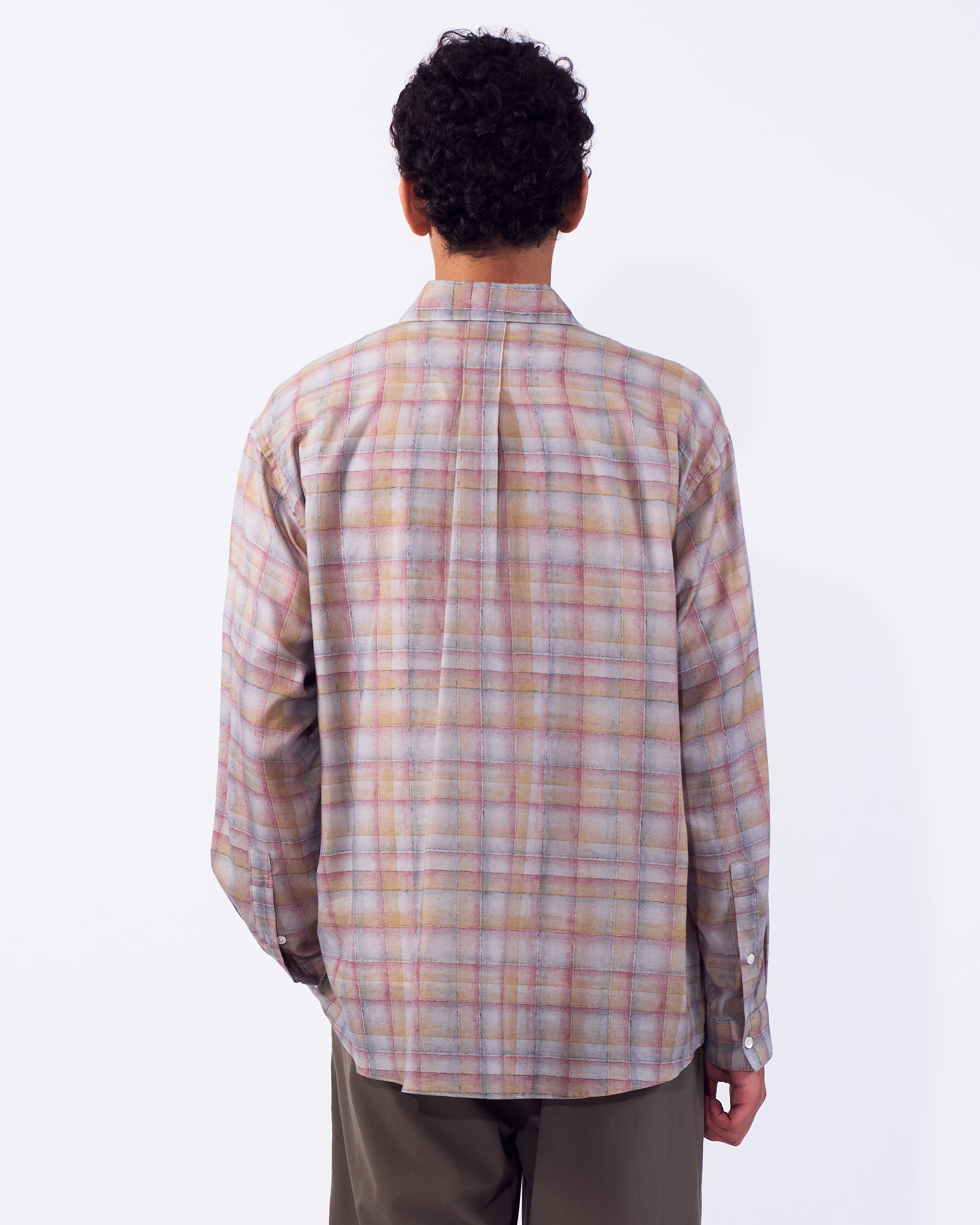Printed Plaid Cotton Twill Shirt | YOKE Official Website