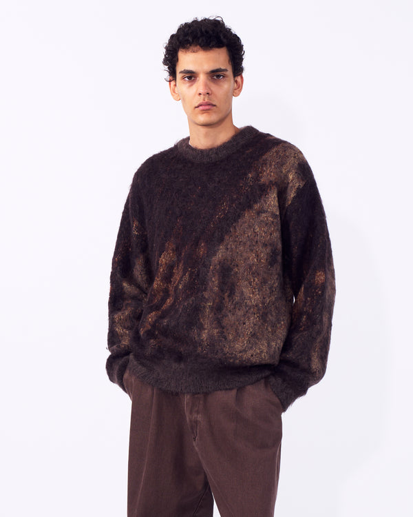 Abstract Jaquard Mohair Sweater