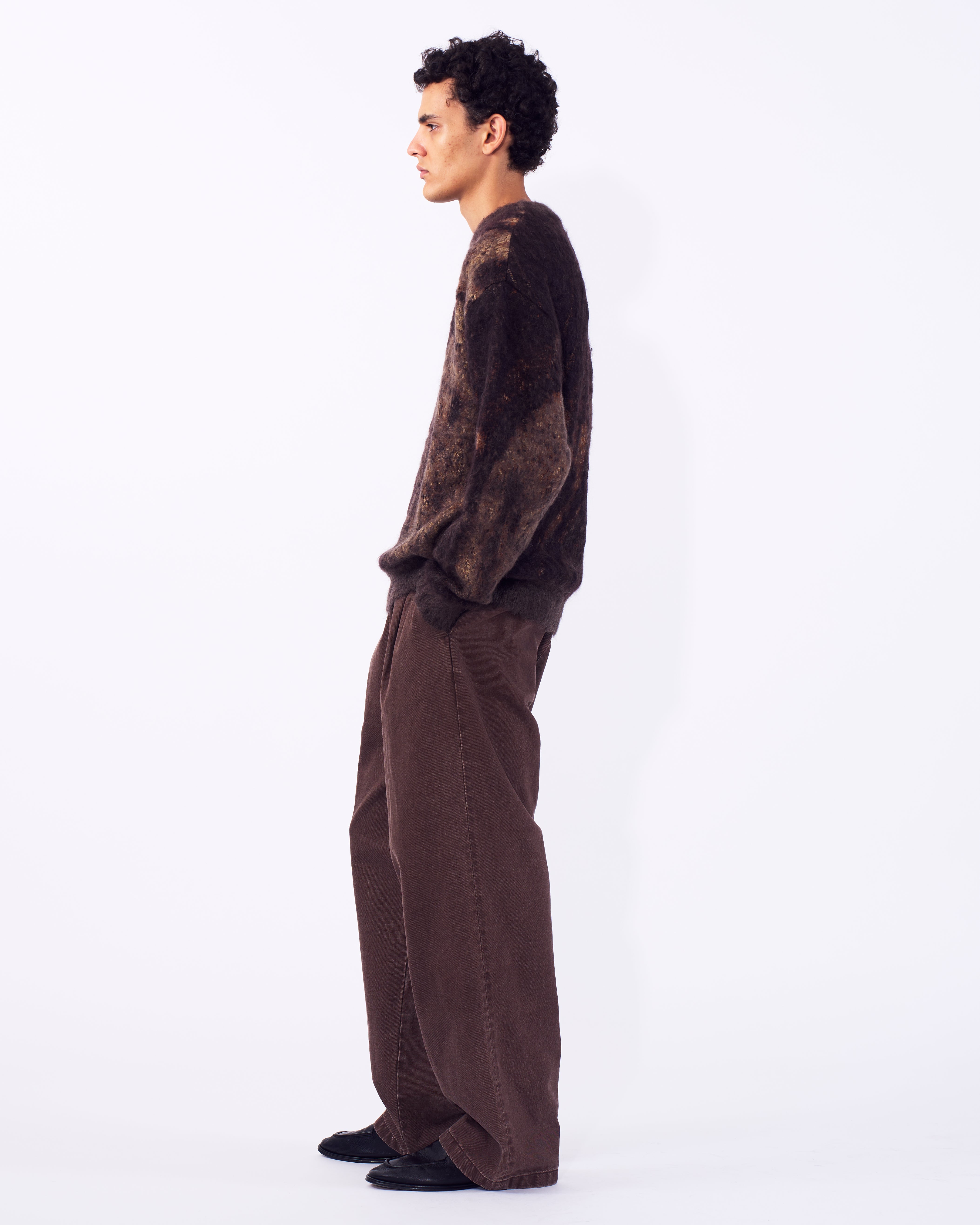 Abstract Jaquard Mohair Cardigan | YOKE Official Website