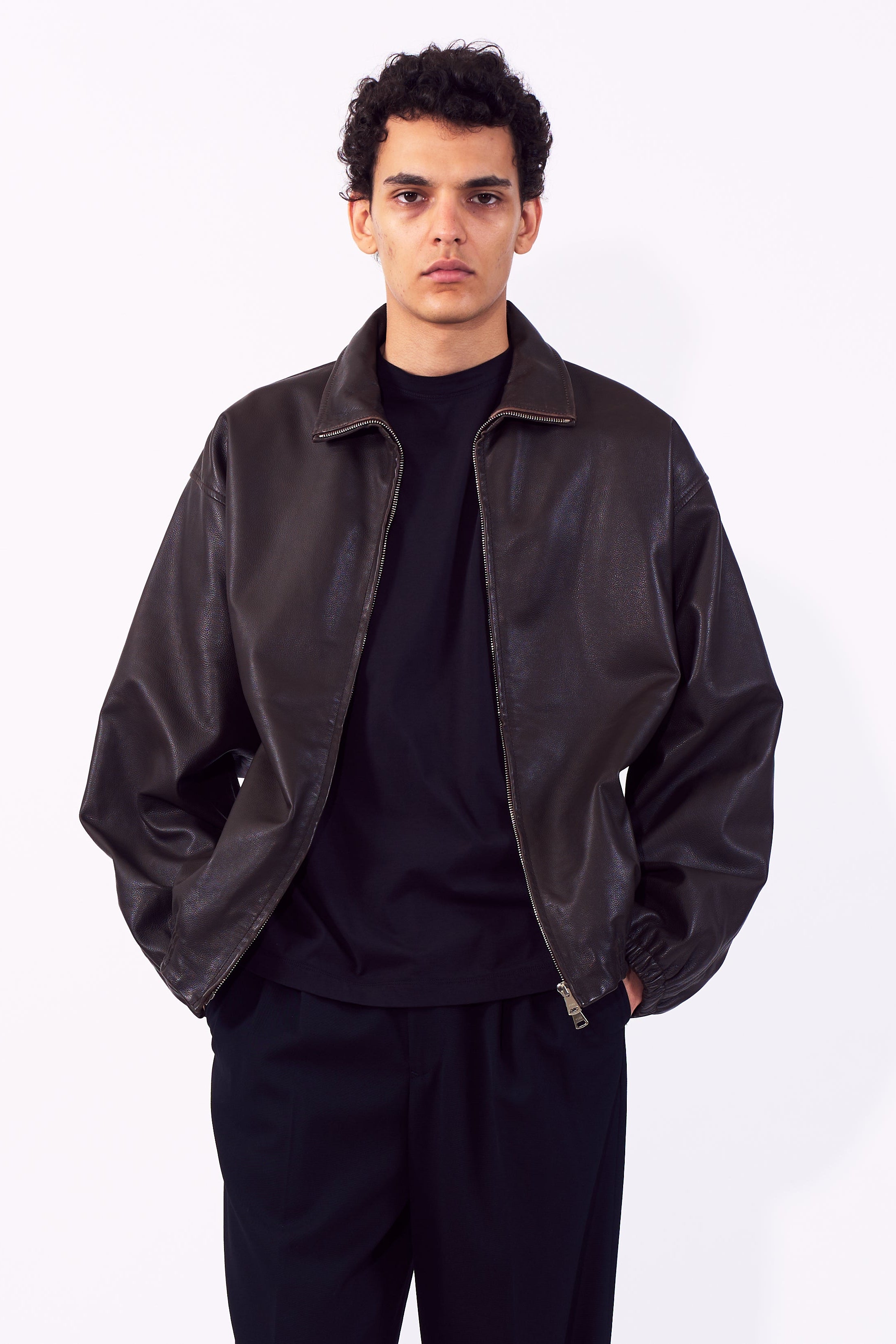 Carf Leather Truck Jacket | YOKE Official Website