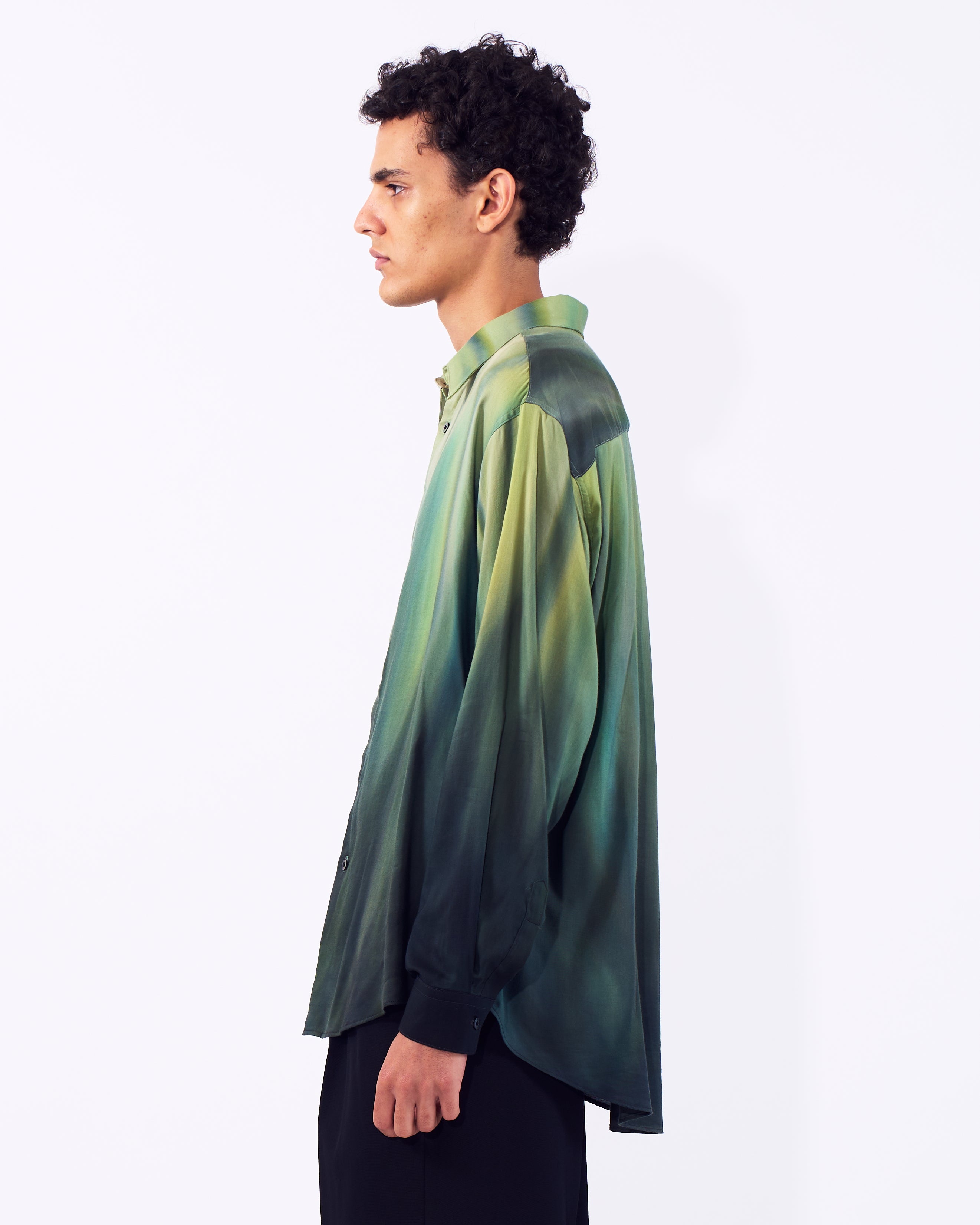 Hand Painted Lawn Loose Fit Shirt | YOKE Official Website