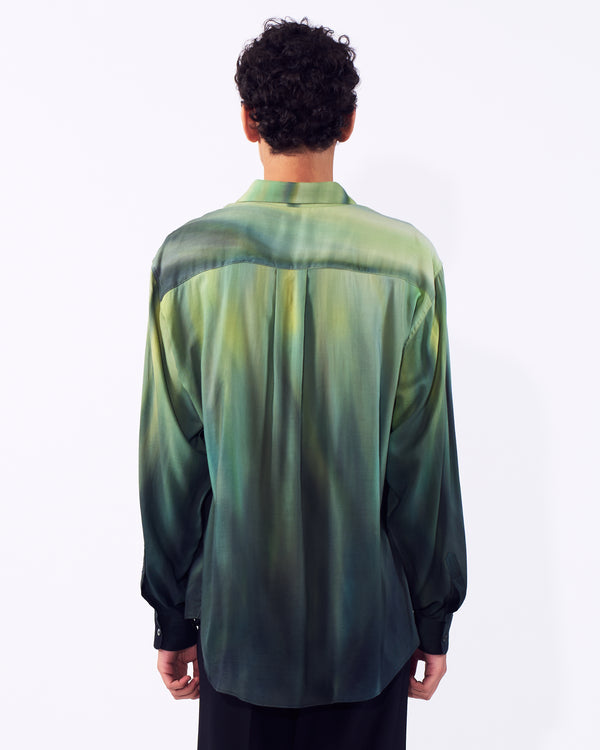 Cotton Rayon Silk Lawn Hand Painted Loose Fit Shirt