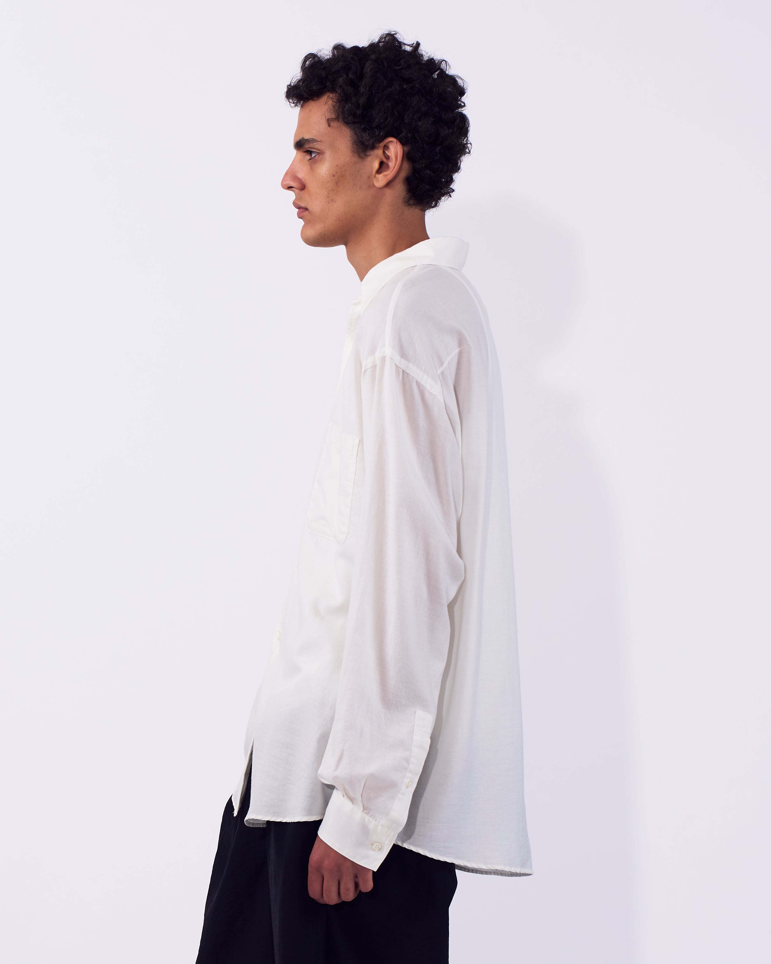 Cotton Silk Twill Garment-dyed Loosed Shirt | YOKE Official Website