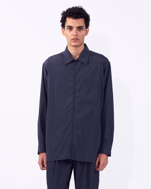 Silk Nylon Zip Shirt