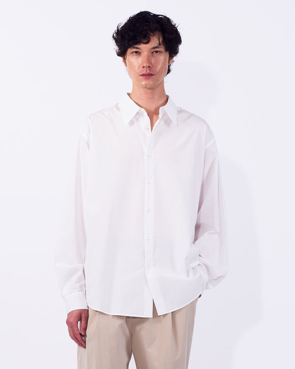 Suvin Gold Cotton Poplin Loose Fit Shirt