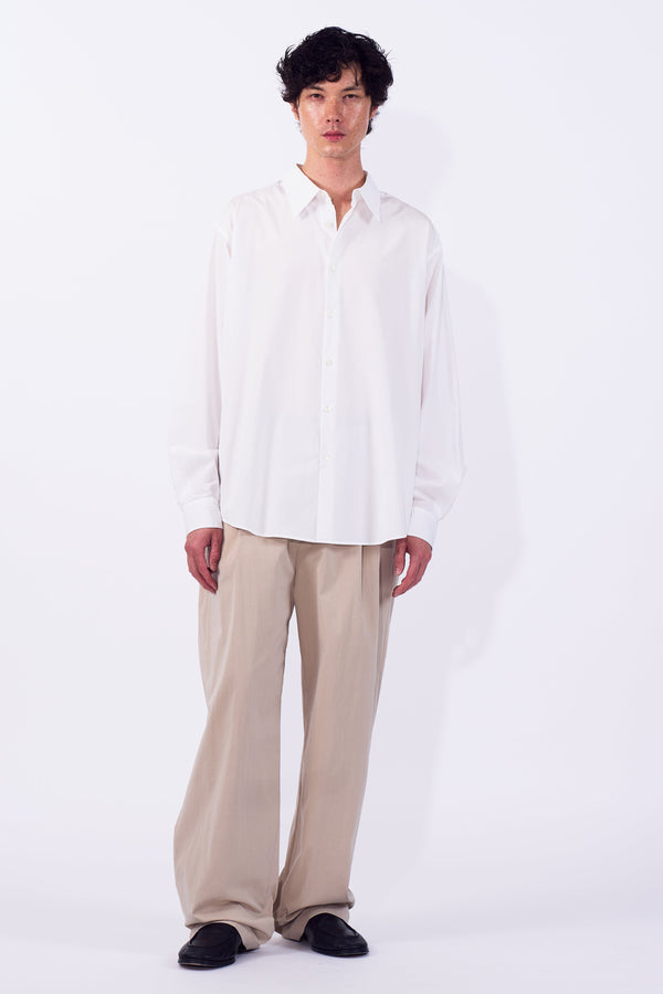 Suvin Gold Cotton Poplin Loose Fit Shirt