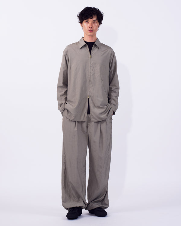 Silk Nylon 2Pleated Easy Pants