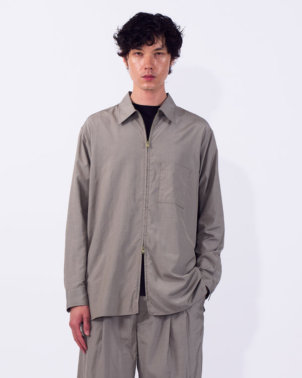 Silk Nylon Zip Shirt