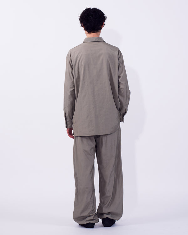 Silk Nylon 2Pleated Easy Pants