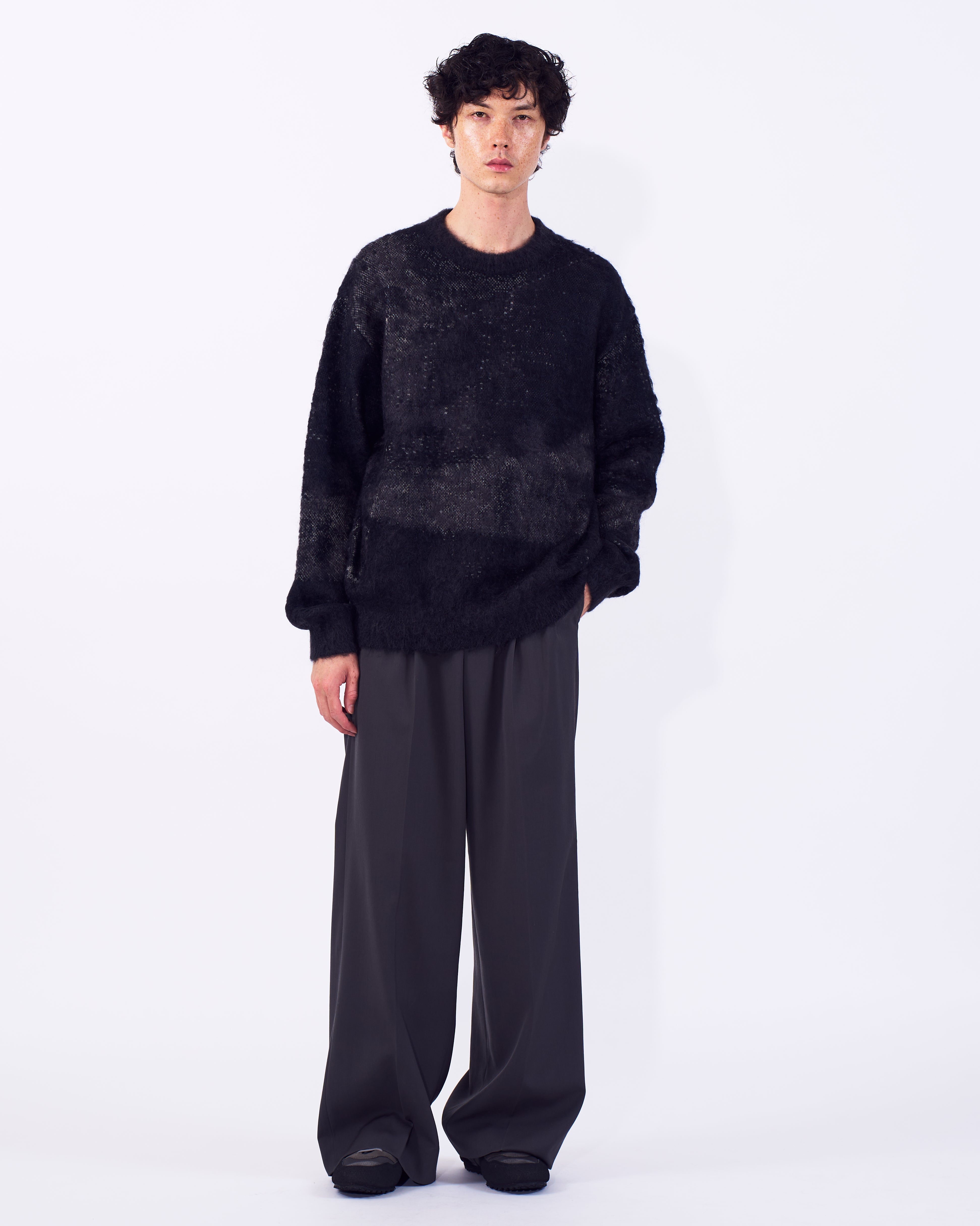 Abstract Jaquard Mohair Sweater | YOKE Ofiicial Website