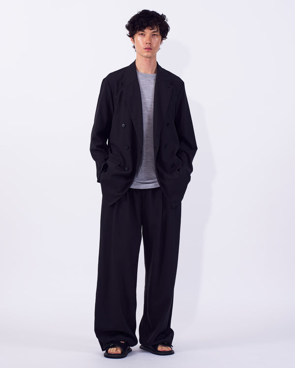 Wool Washer Tropical Double Breasted Jacket