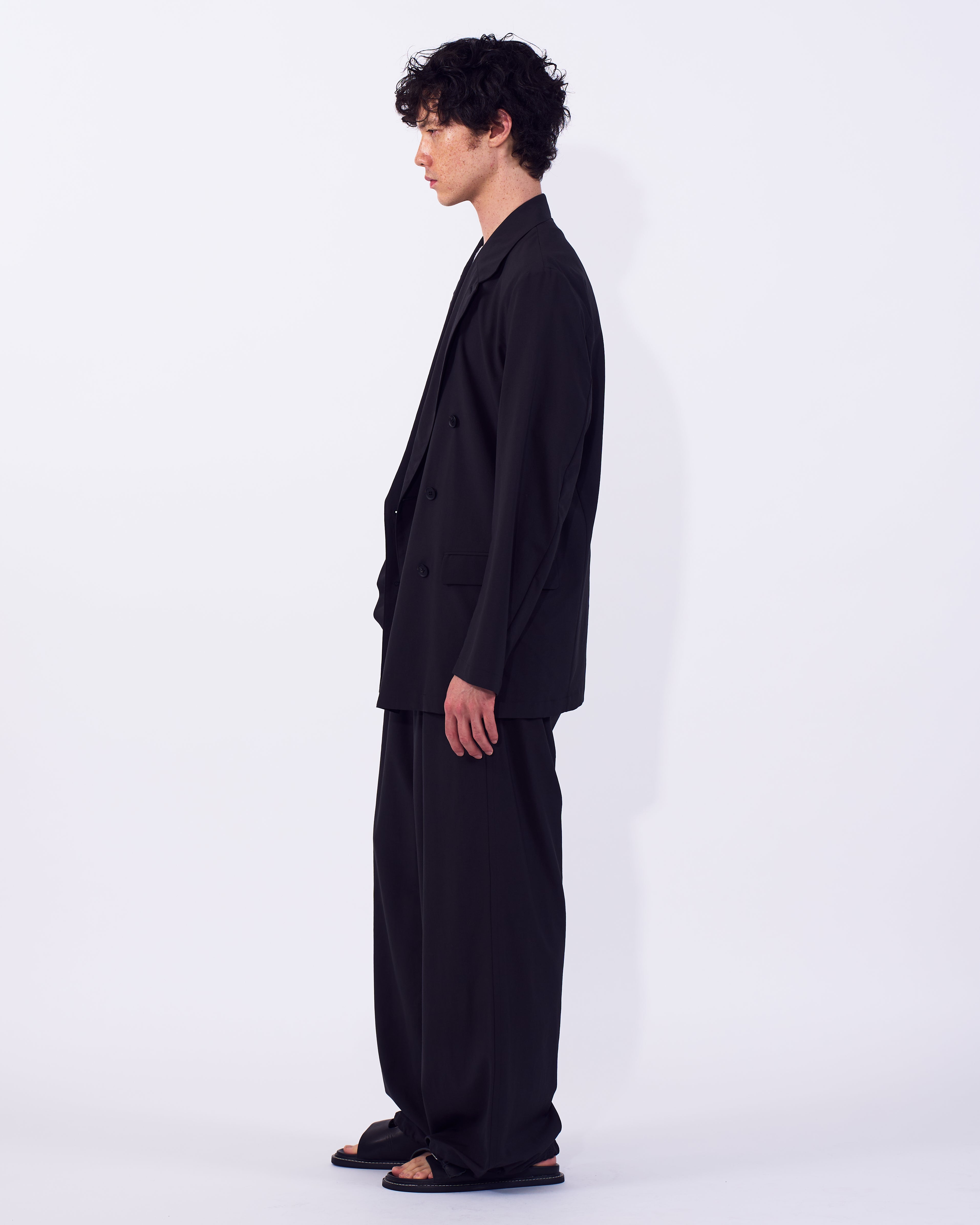 Wool Washer Tropical Double Breasted Jacket | YOKE Official Website