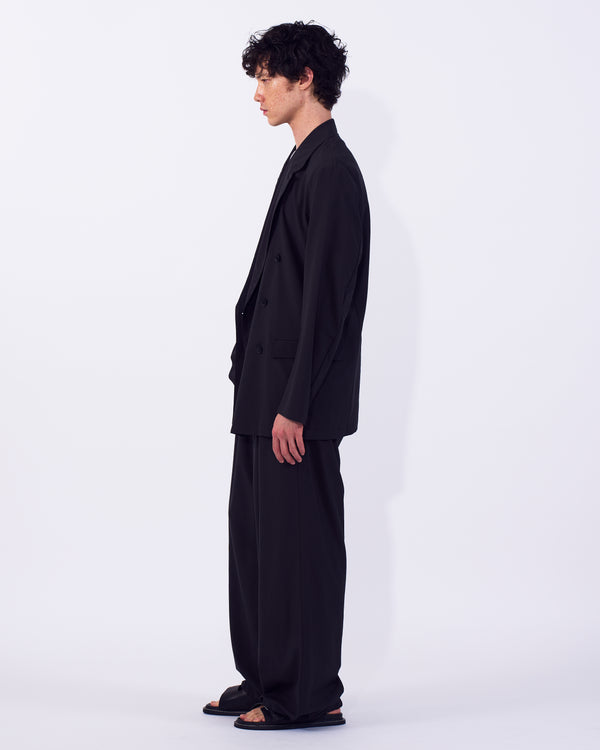 Wool Washer Tropical Double Breasted Jacket