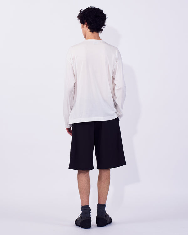 Wool Washer Tropical 2Pleated Easy Shorts