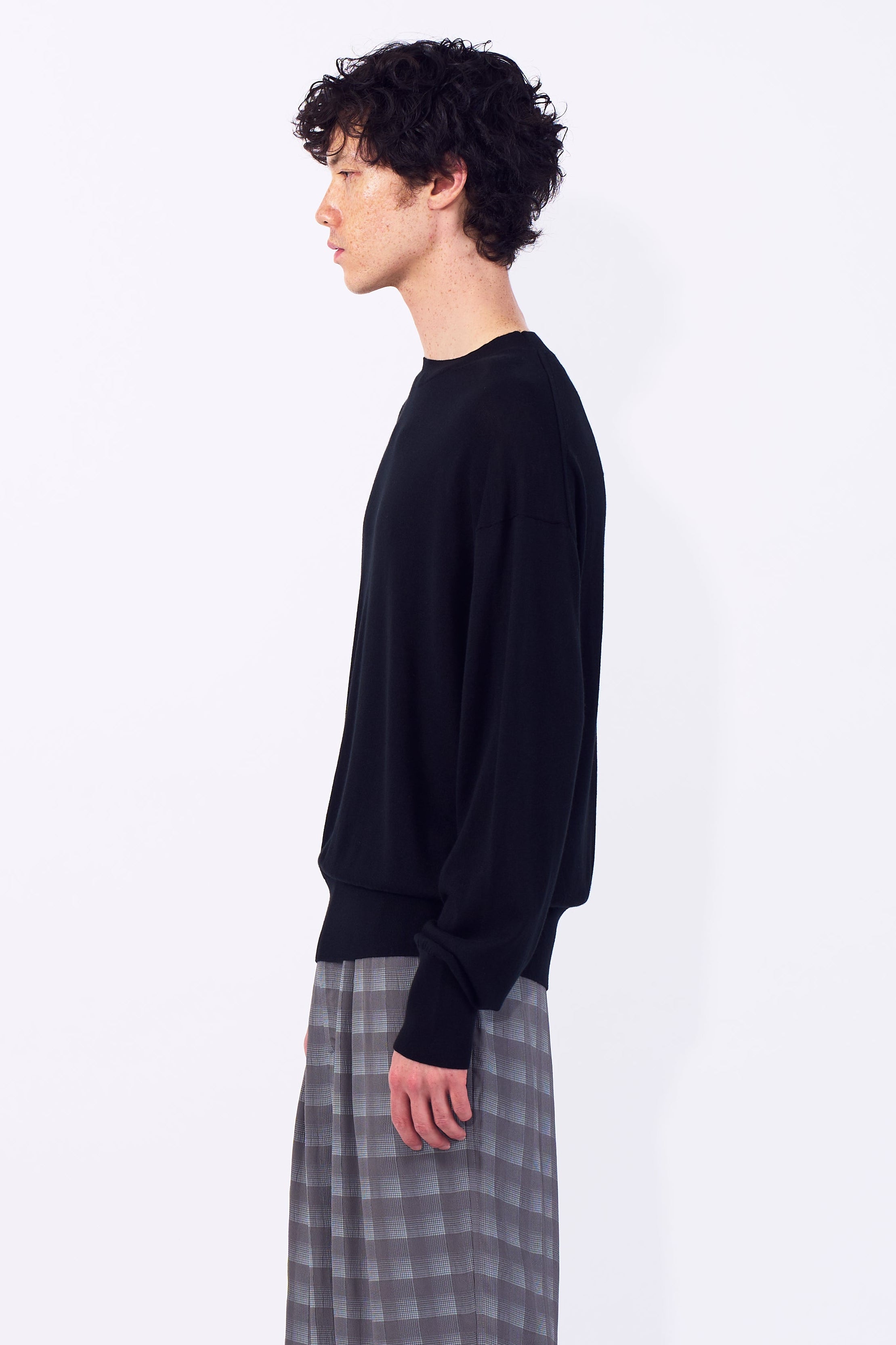 Silk Cashmere Knit Crewneck Sweater | YOKE Official Website
