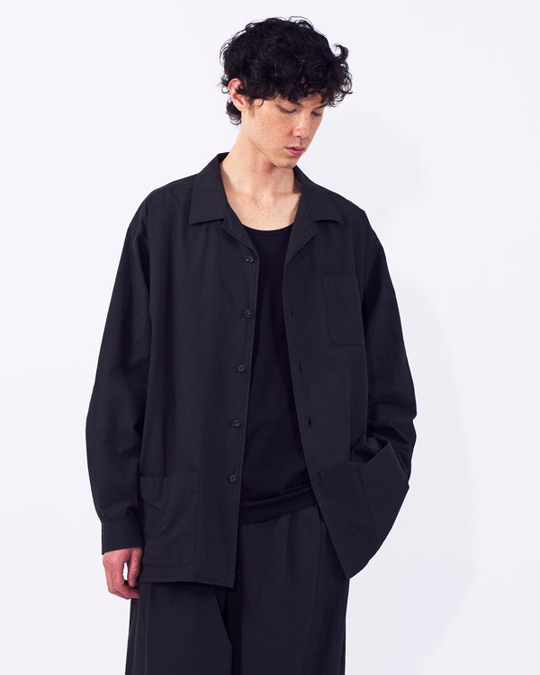 Cotton Typewriter Garment-dyed Shirt Jacket