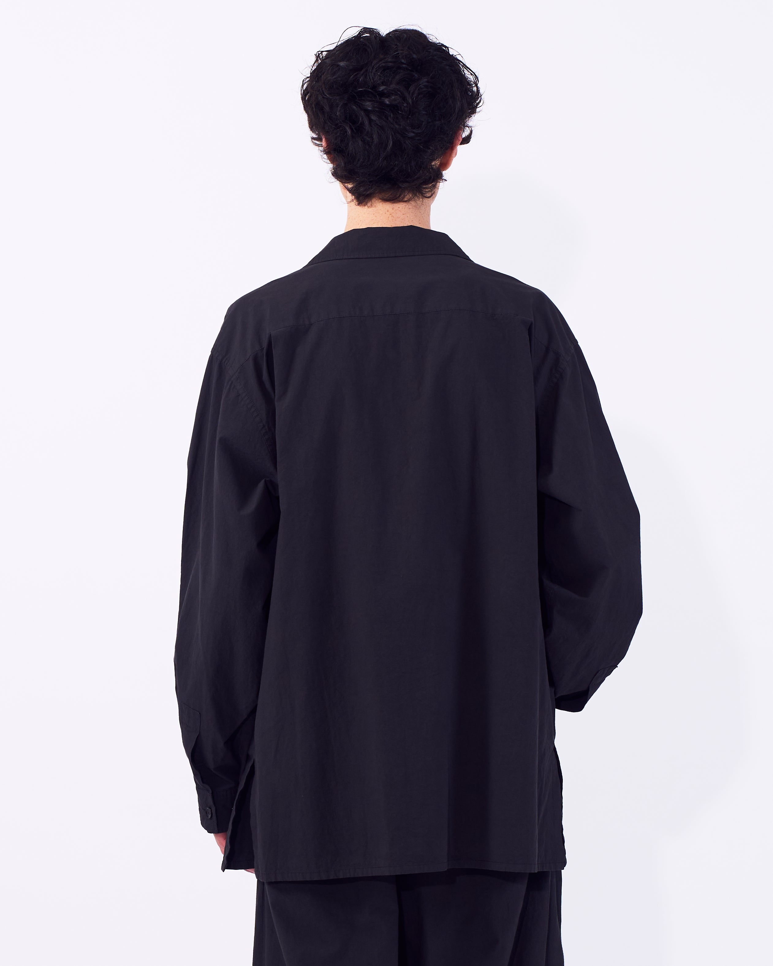 定価6万 YOKE 2024 SUMMER シャツジャケット BLACK 3 Garment-dyed Shirt Jacket | YOKE Official Website